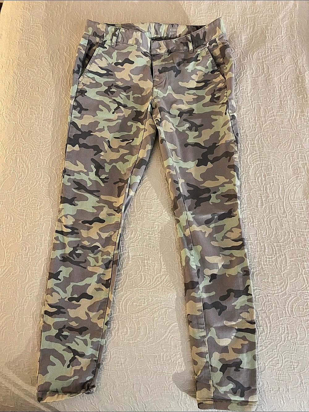 Gap Skinny Mini Khakis Camo Pants in Green & Brown